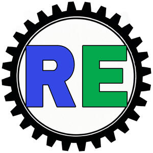 Redux Engineering Logo. A Blue R and Green E surrounded by a gear.